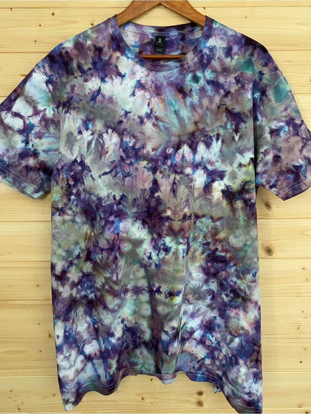 NEW GILDAN Unisex Soft Style Ice Dyed Tie Dye T-Shirt Large Unisex Handmade